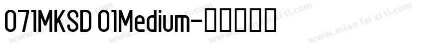071MKSD 01Medium字体转换